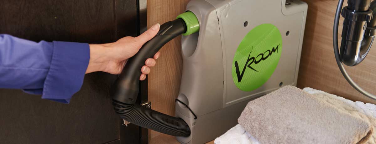 Vacuflo cleaning for the bathroom with central vacuum